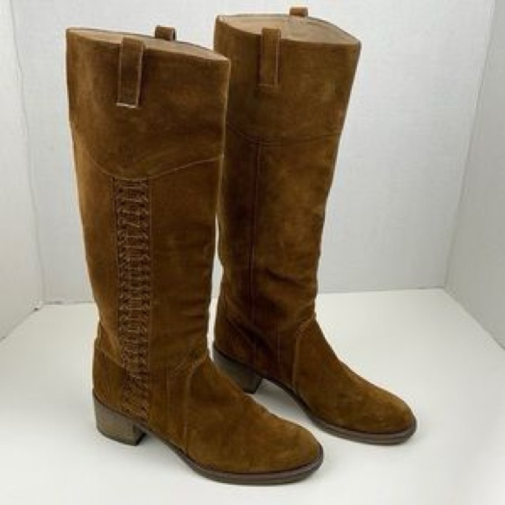 Anthropologie Miss Albright Made in Italy brown suede slouch boots size 7